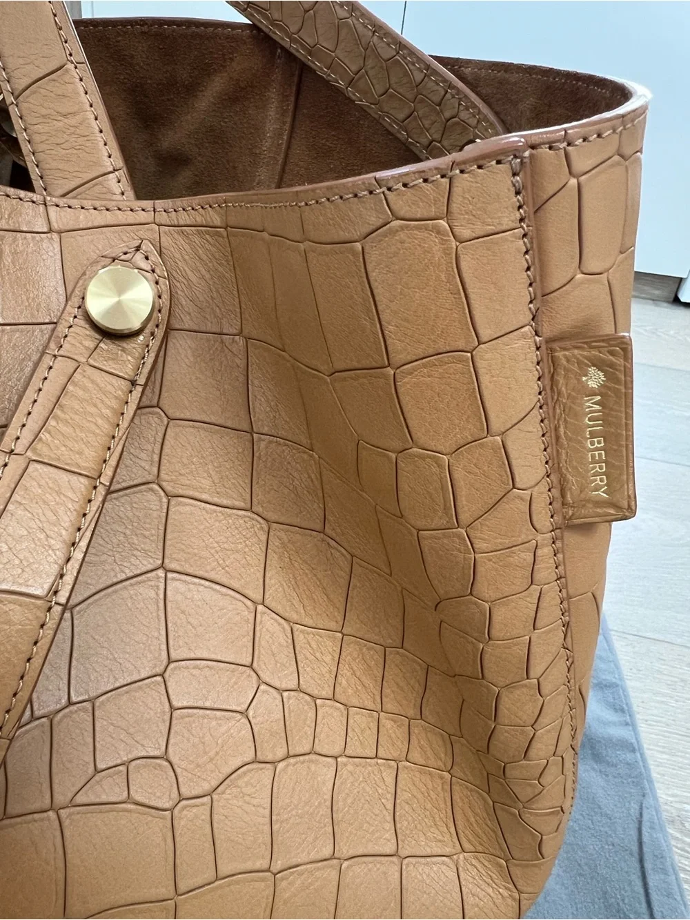 Mulberry Croc-Embossed Leather Kite Tote - Picture 2 of 7